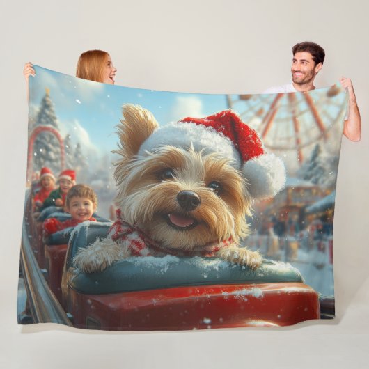 Biewer Terrier Dog Roller Untersetzer Weihnachten Fleecedecke (Beispiel)