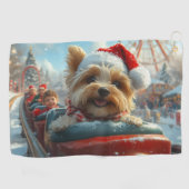 Biewer Terrier Dog Roller Untersetzer Weihnachten Golfhandtuch (Horizontal)