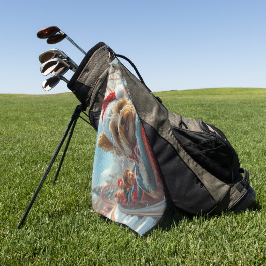 Biewer Terrier Dog Roller Untersetzer Weihnachten Golfhandtuch (Gras)