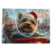 Biewer Terrier Dog Roller Untersetzer Weihnachten Große Geschenktüte (Rückseite)