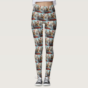 Biewer Terrier Dog Roller Untersetzer Weihnachten Leggings