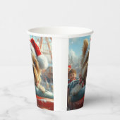 Biewer Terrier Dog Roller Untersetzer Weihnachten Pappbecher (Rechts)