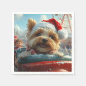 Biewer Terrier Dog Roller Untersetzer Weihnachten Serviette (Vorderseite)
