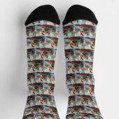 Biewer Terrier Dog Roller Untersetzer Weihnachten Socken (Oben)
