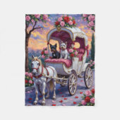 Biewer Terrier Dog Valentine's Day Fleecedecke (Vorderseite)