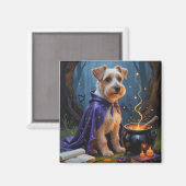 Biewer Terrier Dog Whimsical Halloween Malerei Magnet (Vorderseite/Rückseite)
