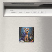 Biewer Terrier Dog Whimsical Halloween Malerei Magnet (In Situ (Geschirrspüler))