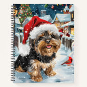 Biewer Terrier Dog Winter Wonderland Christmas Joy Notizblock (Vorderseite)
