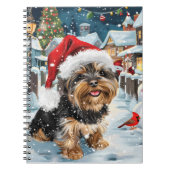 Biewer Terrier Dog Winter Wonderland Christmas Joy Notizblock (Vorderseite)