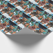 Biewer Terrier Dogs Christmas Snow Holiday Geschenkpapier (Ecke)