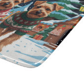 Biewer Terrier Dogs Christmas Snow Holiday Schneidebrett (Ecke)