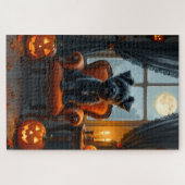 Biewer Terrier Gothic Victorian Halloween Kunst Puzzle (Horizontal)