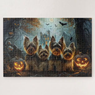 Biewer Terrier Halloween Nacht Hunde Delight Puzzle