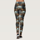 Biewer Terrier Halloween Night Doggy Delight Leggings (Rückseite)
