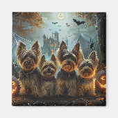 Biewer Terrier Halloween Night Doggy Delight Magnet (Vorne)