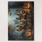 Biewer Terrier Halloween Night Doggy Delight Puzzle (Vertikal)