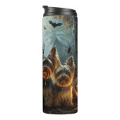 Biewer Terrier Halloween Night Doggy Delight Thermosbecher (Nach rechts gedreht)