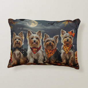 Biewer Terrier Halloween Spooky Dekokissen