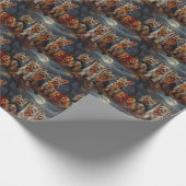 Biewer Terrier Halloween Spooky Geschenkpapier (Ecke)