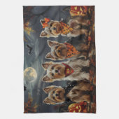 Biewer Terrier Halloween Spooky Geschirrtuch (Vertikal)