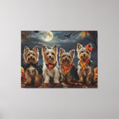 Biewer Terrier Halloween Spooky Leinwanddruck (Vorderseite)