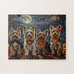 Biewer Terrier Halloween Spooky Puzzle
