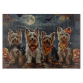 Biewer Terrier Halloween Spooky Schneidebrett (Vorderseite)