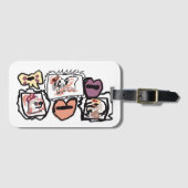 Biewer Terrier hearts Gepäckanhänger (Vorderseite (Horizontal))