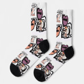 Biewer Terrier hearts Socken (Linkes Detail)