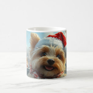 Biewer Terrier Hund Achterbahn Weihnachten Kaffeetasse