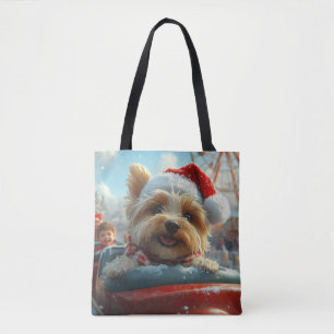 Biewer Terrier Hund Achterbahn Weihnachten  Tasche