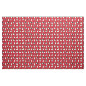 Biewer Terrier Hund, rote Weihnachtssternis Stoff (Yard (91,4 cm))