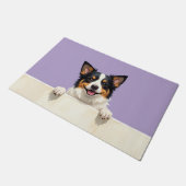 Biewer Terrier Hund Türmatte Kunst (Schrägansicht)