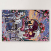 Biewer Terrier Hund Valentinstag Puzzle (Horizontal)