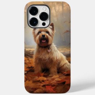 Biewer Terrier im Herbst Laubfall inspiriert Case-Mate iPhone 14 Pro Max Hülle