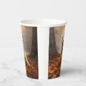 Biewer Terrier im Herbst Leaves Fall Inspiriert Pappbecher (Rechts)