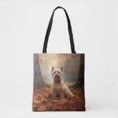 Biewer Terrier im Herbst Leaves Fall Inspiriert Tasche (Vorderseite)