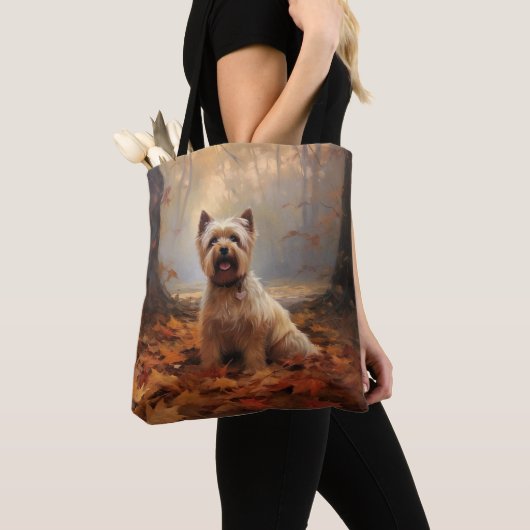 Biewer Terrier im Herbst Leaves Fall Inspiriert Tasche (Von Nahem)