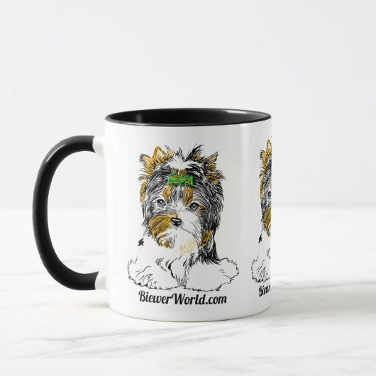 Biewer Terrier-Kaffee-Tasse Tasse (Links)