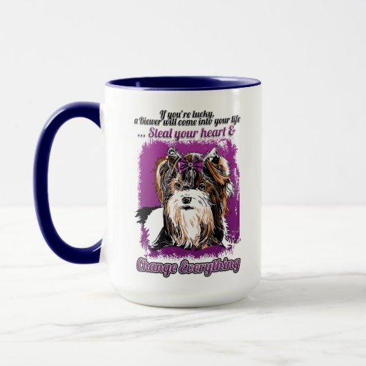 Biewer Terrier-Kaffee-Tasse Tasse (Links)