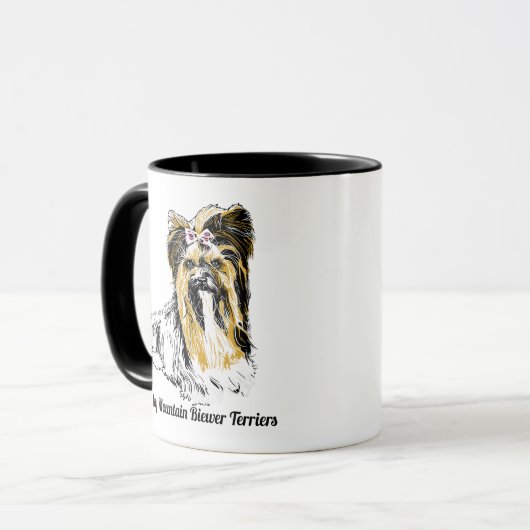 Biewer Terrier-Kaffee-Tasse Tasse (Vorderseite Links)