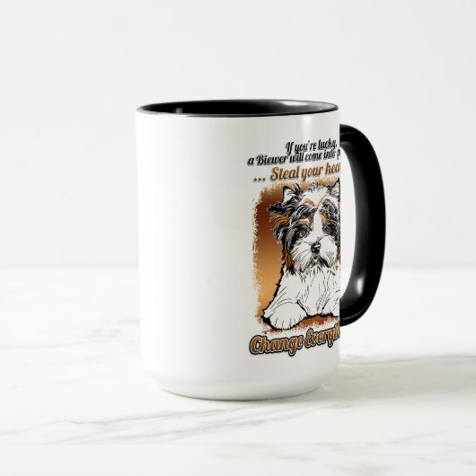 Biewer Terrier-Kaffee-Tasse Tasse (VorderseiteRechts)