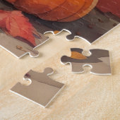 Biewer Terrier lässt im Herbst Erntedank Art Puzzle (Seite)