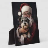 Biewer Terrier mit Weihnachtsfeiern Fotoplatte (Seite)