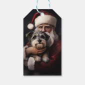 Biewer Terrier mit Weihnachtsfeiern Geschenkanhänger (Rückseite)