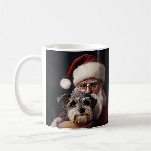 Biewer Terrier mit Weihnachtsfeiern Kaffeetasse (Links)