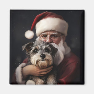 Biewer Terrier mit Weihnachtsfeiern Magnet