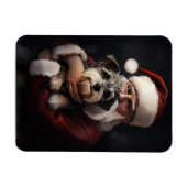 Biewer Terrier mit Weihnachtsfeiern Magnet (Horizontal)