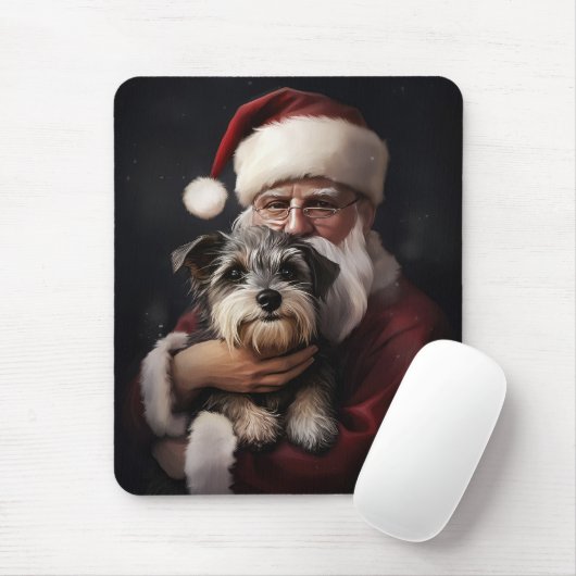 Biewer Terrier mit Weihnachtsfeiern Mousepad (Mit Mouse)