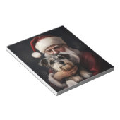 Biewer Terrier mit Weihnachtsfeiern Notizblock (angewinkelt)